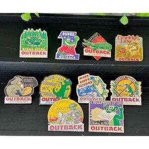 Outback Steakhouse Alligator Croc Pins Lot Of 10 Pin Advertising Restaurant